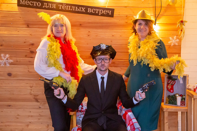 Новогоднее украшение зала для корпоратива в Tel Aviv (Israel)