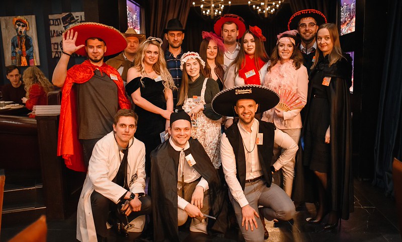 Корпоратив на Новый год в Tel Aviv (Israel) — празднично украшенный банкетный зал